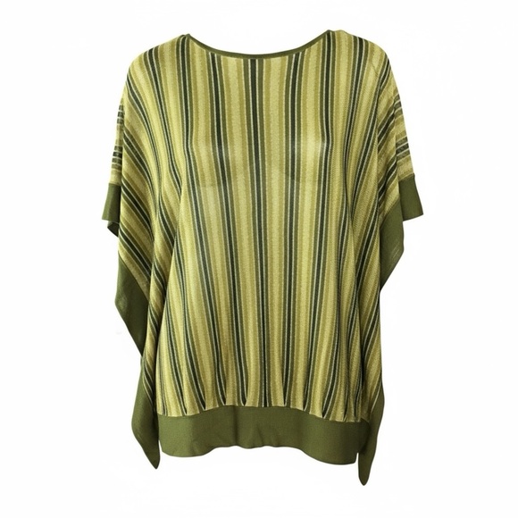 Anne Klein Gold & Olive Top Size Large - Picture 1 of 4